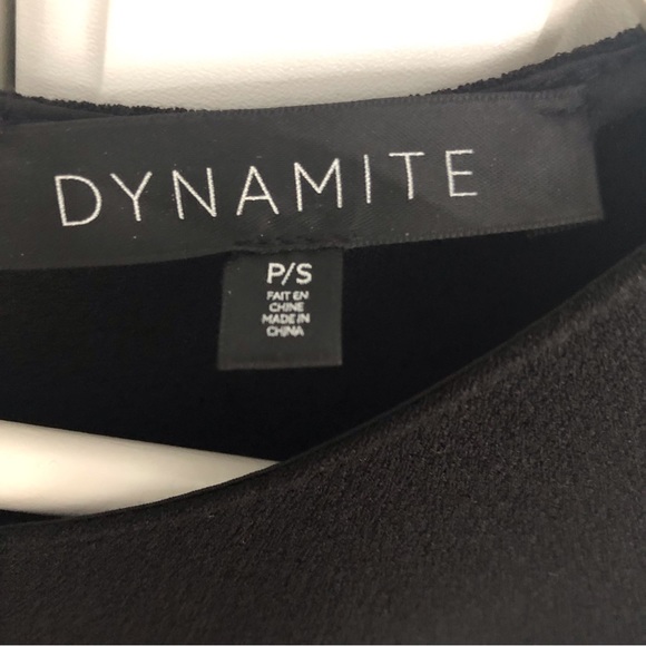 Dynamite Small Fit and Flare Crewneck Sleeveless Classic Black Dress Office Suit - Picture 7 of 13